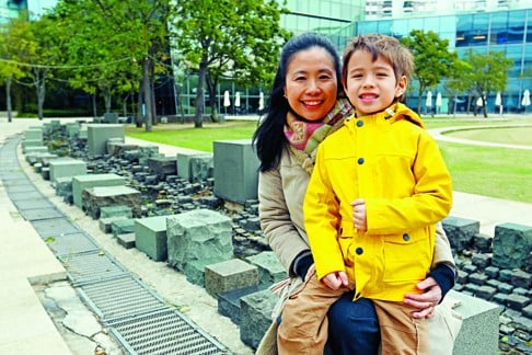 Karen Teoh and her son Micah. Photo: Edmond So