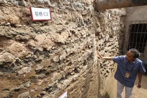 The Yuan foundation contains rubble dating to earlier dynasties. Photo: Simon Song