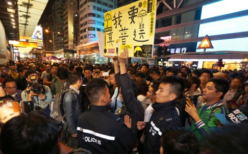 Pro-democracy activists "shopping" in Mong Kok. Photo: Nora Tam