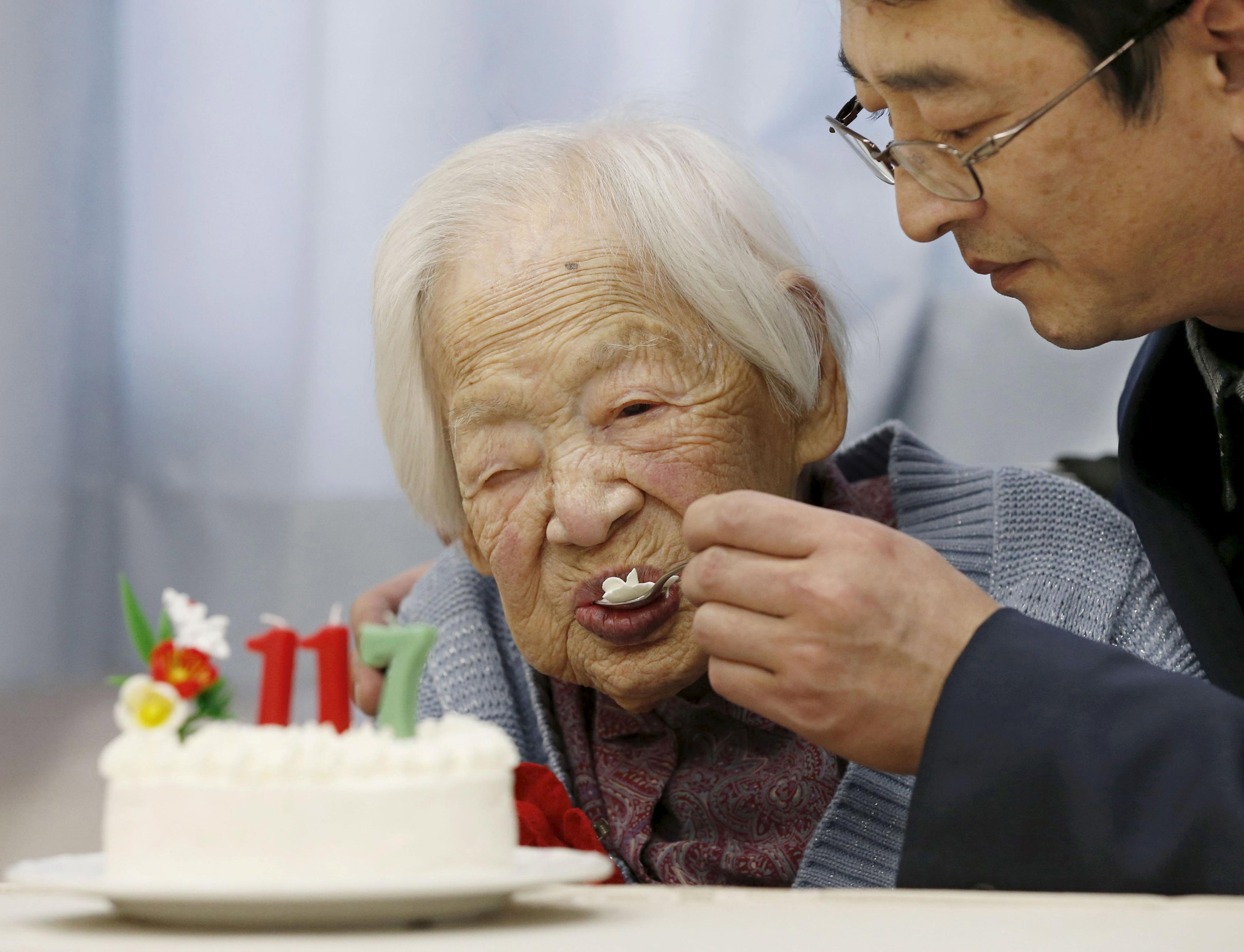Worlds oldest person, Japans Misao Okawa, dies at nursing home.