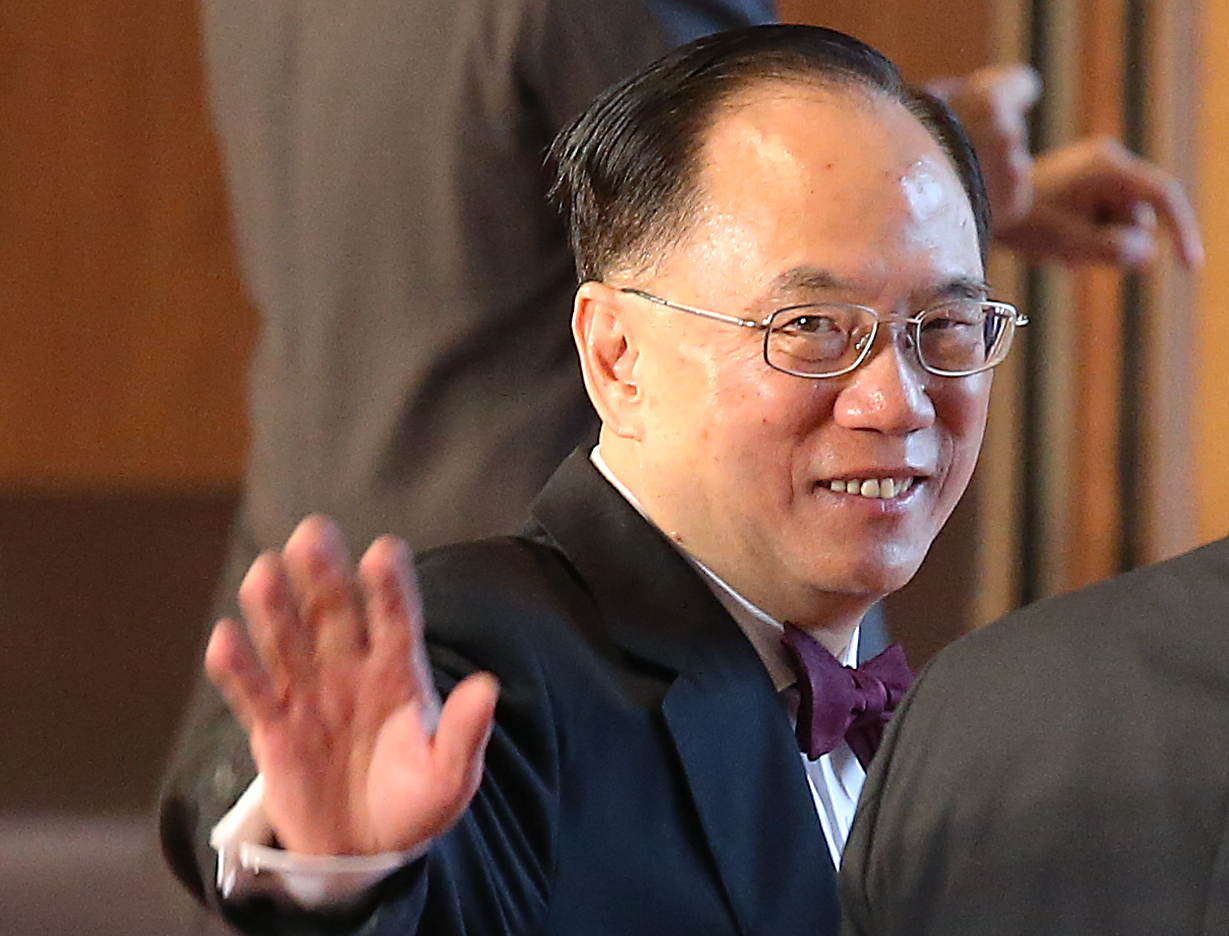 ... chief executive Donald Tsang Yam-yuen has returned to public view as graft investigations into his alleged offences are expected to conclude soon. - donaldtsang-nationalday-a