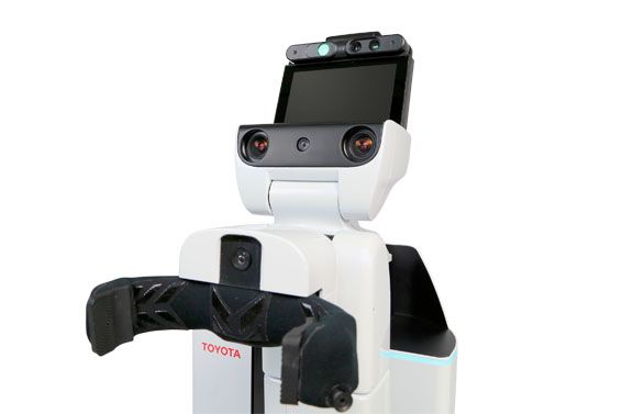 Toyota’s robot can be operated remotely by family and friends.