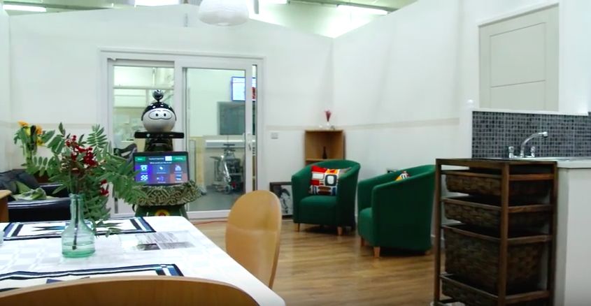 Robots work with smart home functionality at the Anchor Robotics Personalised Assisted Living facility in Bristol.