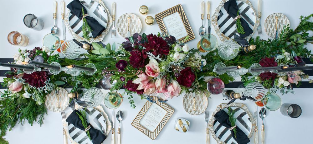 Dress your table with flowers and beautiful dinnerware. Photo: Lo Wong
