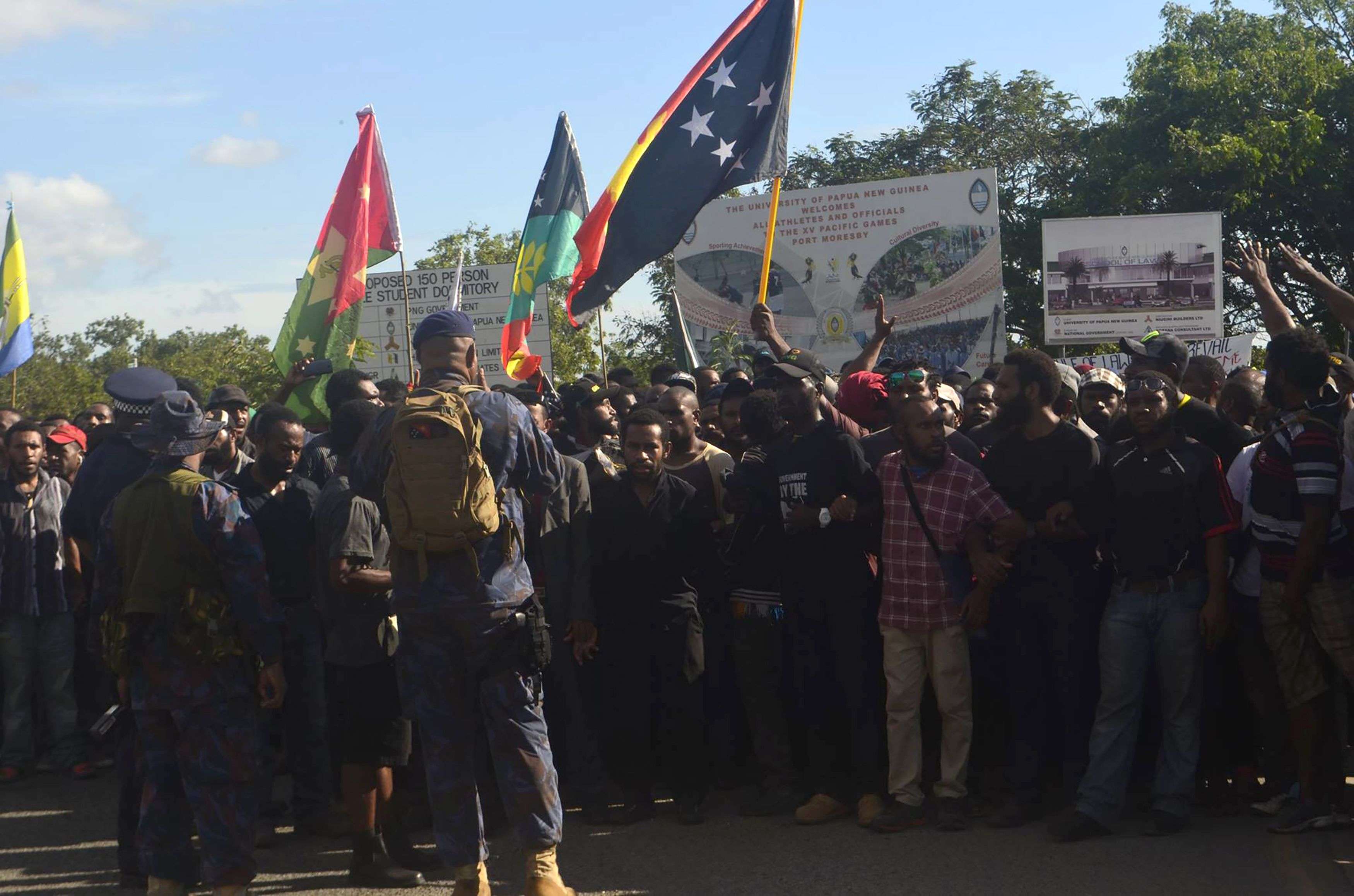citizens protesting