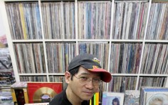 Paul Au at his Shum Shui Po shop. "The records are my family." Photo: K.Y. Cheng