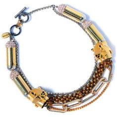 Make a femme fatale statement with this chunky choker adorned with jaguar heads, HK$6,300