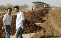 China Wuyi Company officials at a site in Kenya. Photo: Reuters