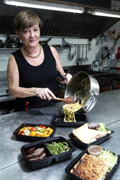 Chef Sabine Rasse at Monsieur Chatté prepares lunchbox sets