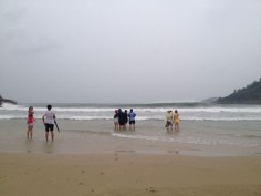 Surfers in Big Wave Bay. Photo: Stuart Lau