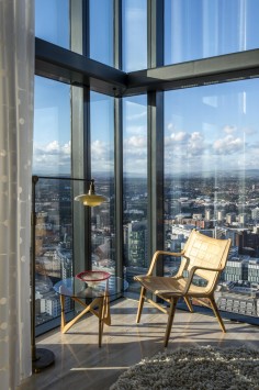 A view from the top: the architect can enjoy truly stunning views of the city.