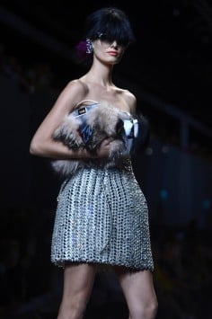 Looks from Fendi at Milan fashion week. Photo: AFP