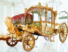 The stagecoach at the Garden Palace.