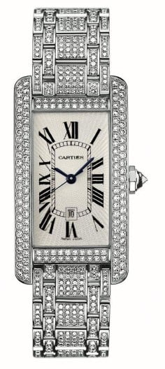 CARTIER Tank Americaine - “This was a 10th wedding anniversary gift from my husband. I only wear it during the evening for black-tie events.”