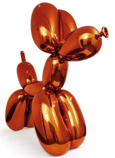 Jeff Koons' whimsicalBalloon Dog (Orange) which sold for US$58.4 million, a world auction record for the artist. Photo: AP