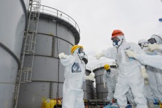 Workers at the crippled Fukushima nuclear plant. Photo: Reuters
