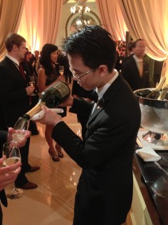 Champagne flowed all night at the Peninsula party