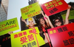 STOP Save HK's Cats and Dogs members dress as pets to protest AFCD's lackof support in 2010.