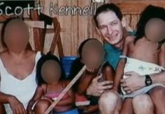 A screengrab from an Orlando newscast by WFTV shows Kennell with tribal children in Brazil. Photo: SCMP