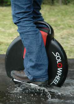 The Solowheel works by steering and balancing one's feet. Photo: Inventist