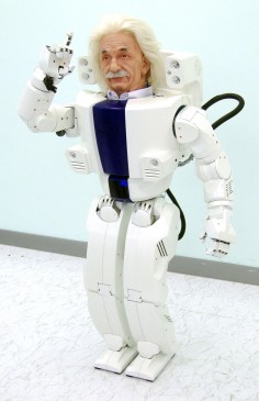 The Korean-made robot with a lifelike head of Albert Einstein created by Hanson.