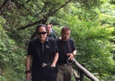 Wang Lin on jaunt to a mountain in Jiangxi. Photo: Weibo