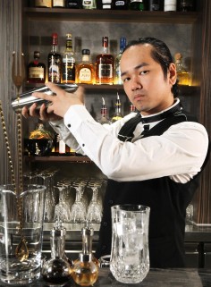 Antonio Lai creates in-house gin blends at his bar Origin. Photo: Edward Wong