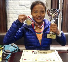 Rai after her victory in the Lantau event. Photo: Mark Sharp