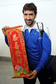 Raul is in Hong Kong taking part in South China's annual Lunar New Year exhibition match. Photo: Xinhua