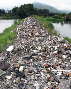 Illegally dumped waste in Nam Sang Wai.