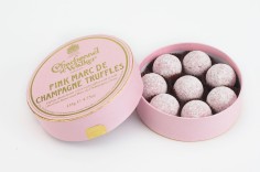 Charbonnel et Walker's pink marc de champagne truffles.