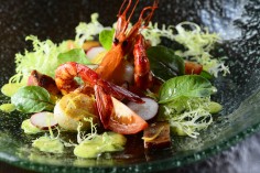 Prawn and scallop salad.