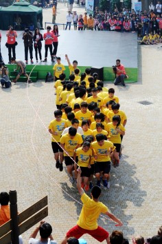 The most people skipping double Dutch style. Photo: Ngong Ping 360