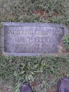 The headstone of Kay Mah’s grave. Photo: Albert Mah
