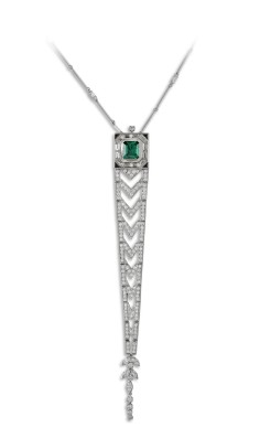 Alexandre Vauthier for Mellerio dits Meller high jewellery features emeralds and diamonds.