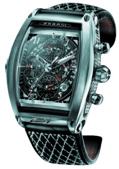 The Challenge Pagani watch is a chronograph specially designed by Swiss luxury watchmaker Cvstos.