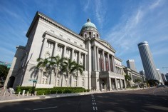 The National Gallery Singapore is in the heart of the civic district.