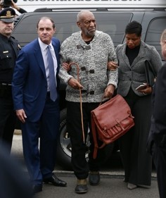 Cosby arrives at court in Philadelphia at the end of December. Photo: AP