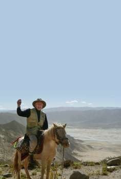 Nichols on the Khenzimane Path near Lhasa, Tibet in 2007.