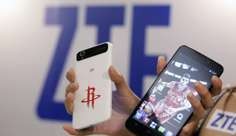 China based phone manufacturer ZTE demonstrates 5G phones in Tokyo