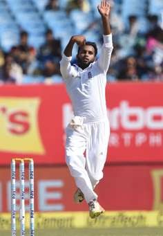 Adil Rashid was the most successful bowler for England, taking 4-114. Photo: AFP