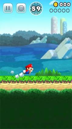 Super Mario Run has been streamlined for touch screen play.