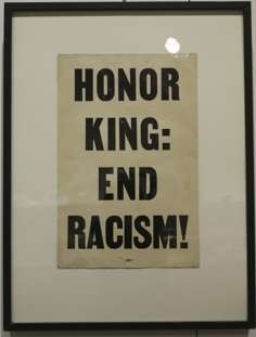 A poster from the Martin Luther King Jnr memorial procession in Memphis, 1968.