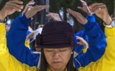 Falun Gong demonstrators. Photo: Reuters
