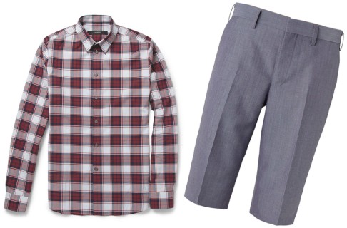 Wear them with: *Givenchy shirt approx. HK$2,826*. Right: Junya Watanabe shorts, approx. HK$5,475