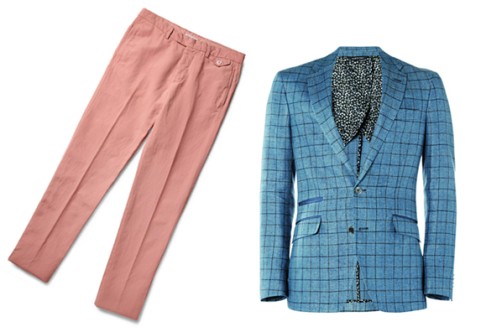 Wear them with: *Michael Bastian trousers, approx. HK,668*. Right: Paul Smith blazer, approx. HK$5,347
