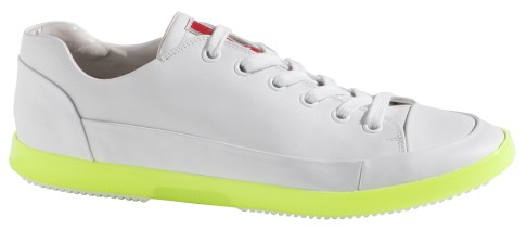 Sneakers with lime green sole from Prada (HK$5,450) prada.com