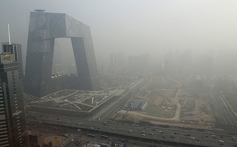 Beijing is covered in haze in January. Photo: Reuters