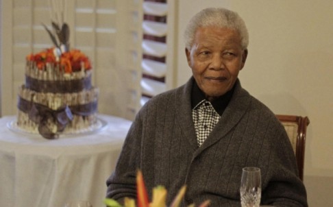 Nelson Mandela celebrates his 94th birthday with family in Qunu, South Africa, July 2012. Photo: AP