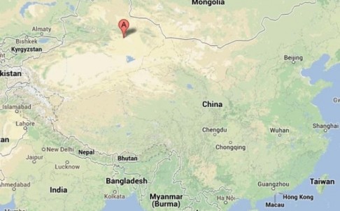 Map of Lukeqin Township in Xinjiang